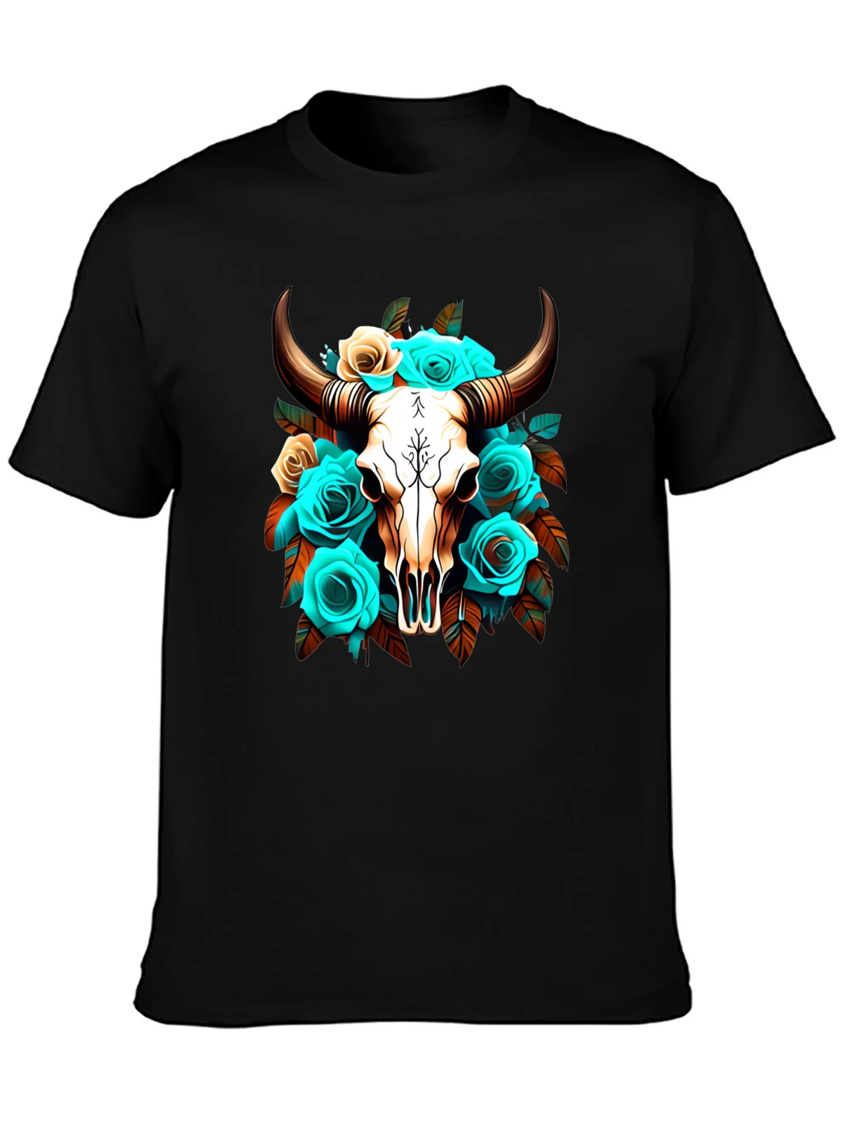 Floral Skull Graphic T-Shirt product image 3