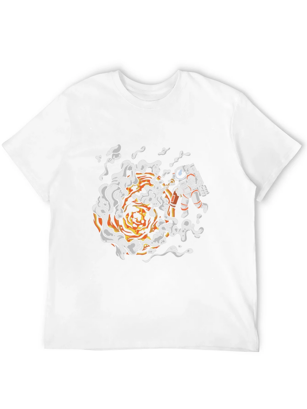 Astronaut Firefighter Black T-Shirt product image 11
