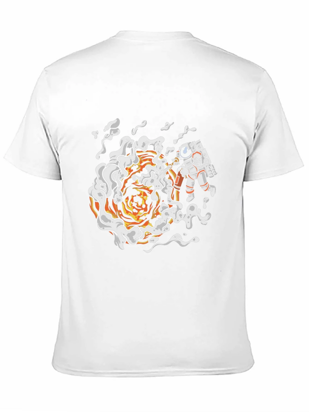 Astronaut Firefighter Black T-Shirt product image 10