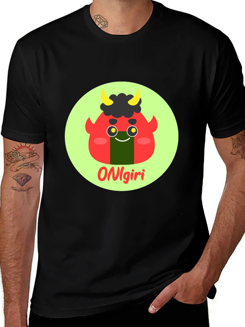 Onigiri Cartoon Graphic T-Shirt product image 1