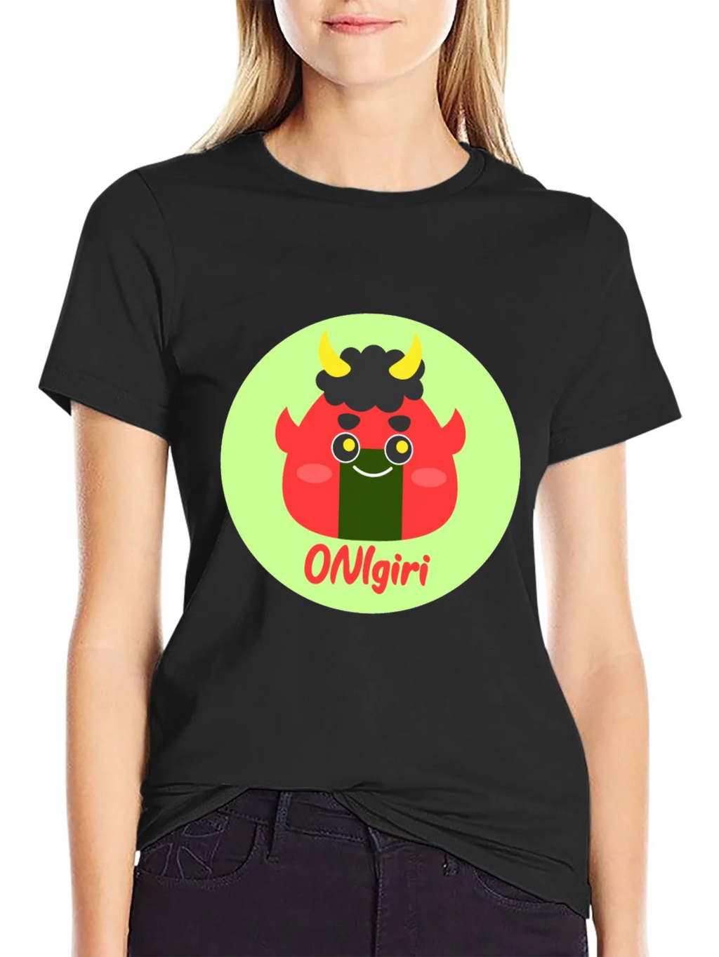 Onigiri Cartoon Graphic T-Shirt product image 2