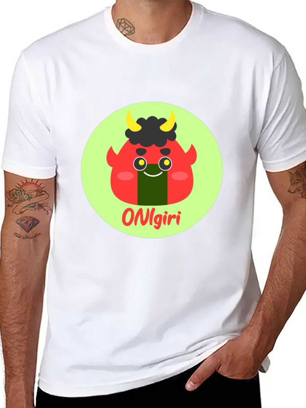 Onigiri Cartoon Graphic T-Shirt product image 7
