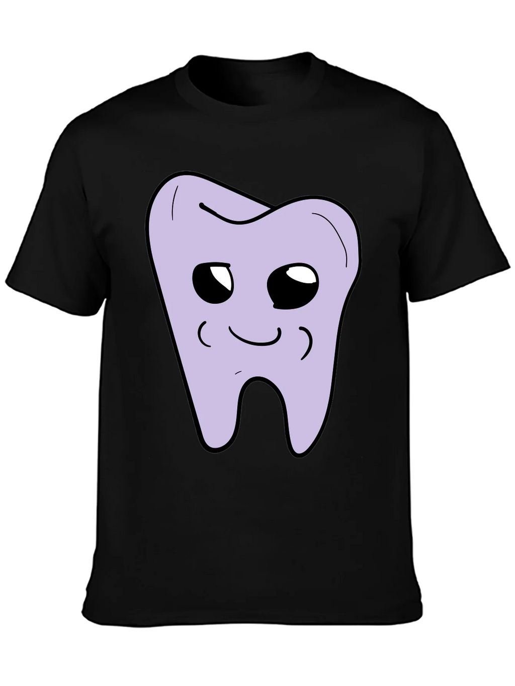 Cute Tooth Graphic Black T-Shirt product image 2
