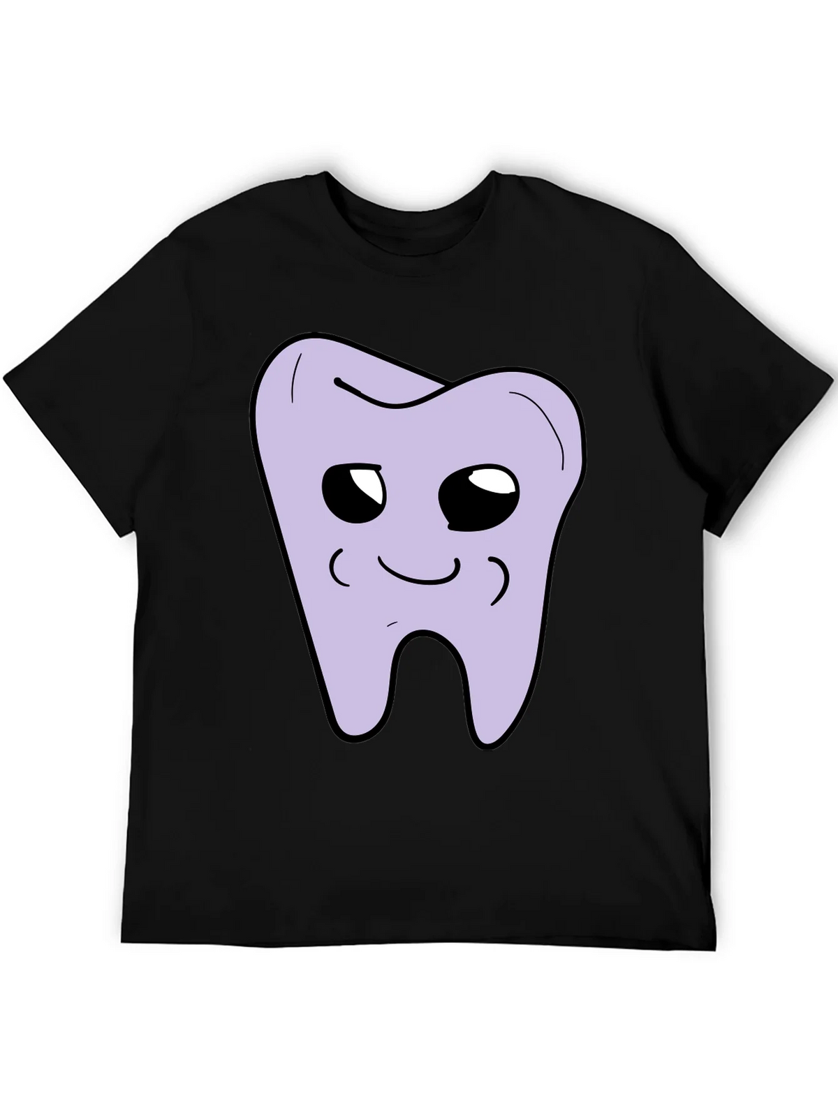 Cute Tooth Graphic Black T-Shirt product image 4