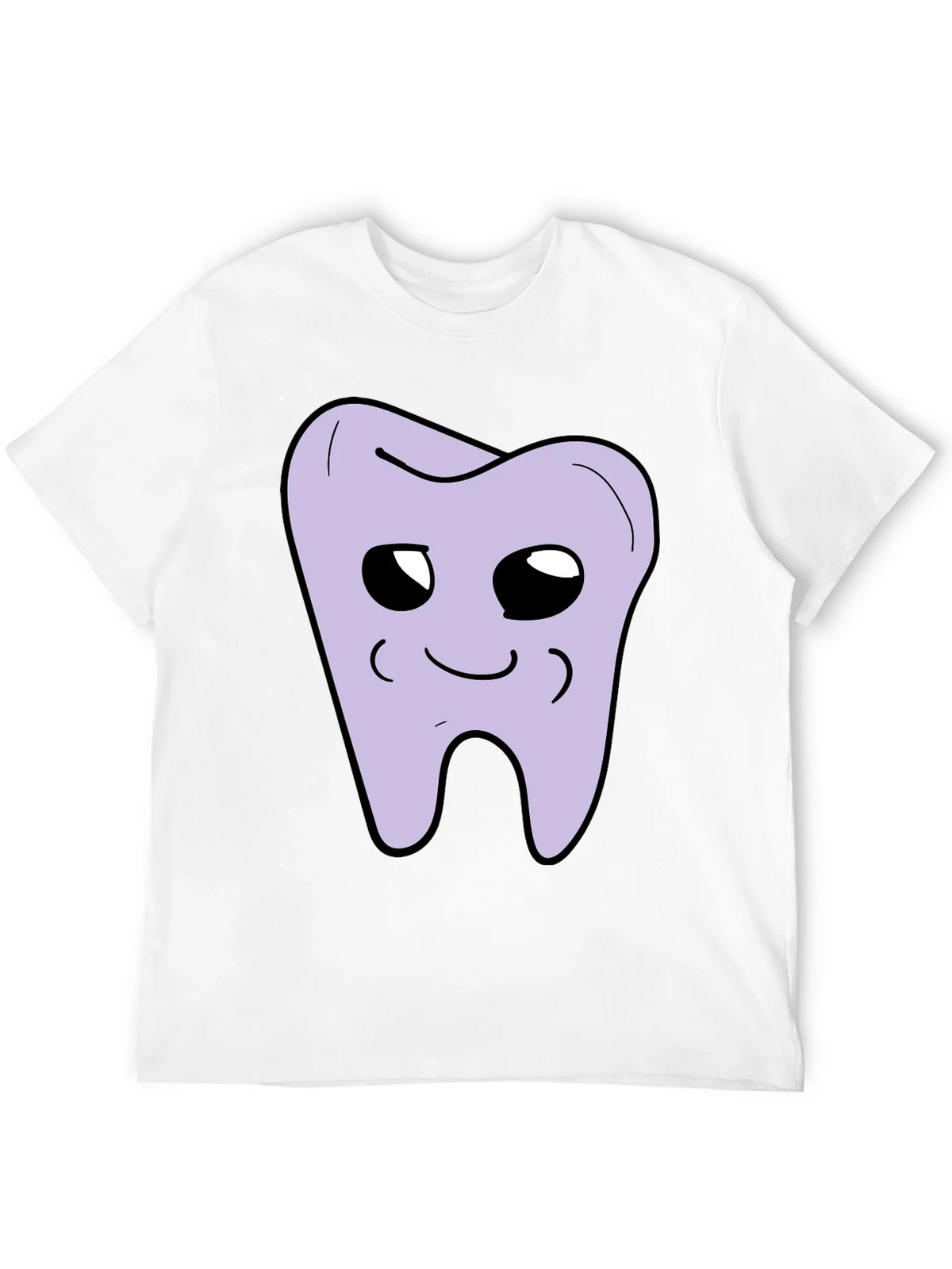 Cute Tooth Graphic Black T-Shirt product image 10