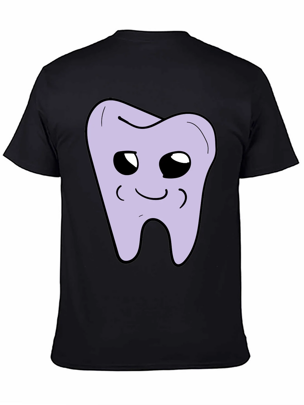 Cute Tooth Graphic Black T-Shirt product image 3
