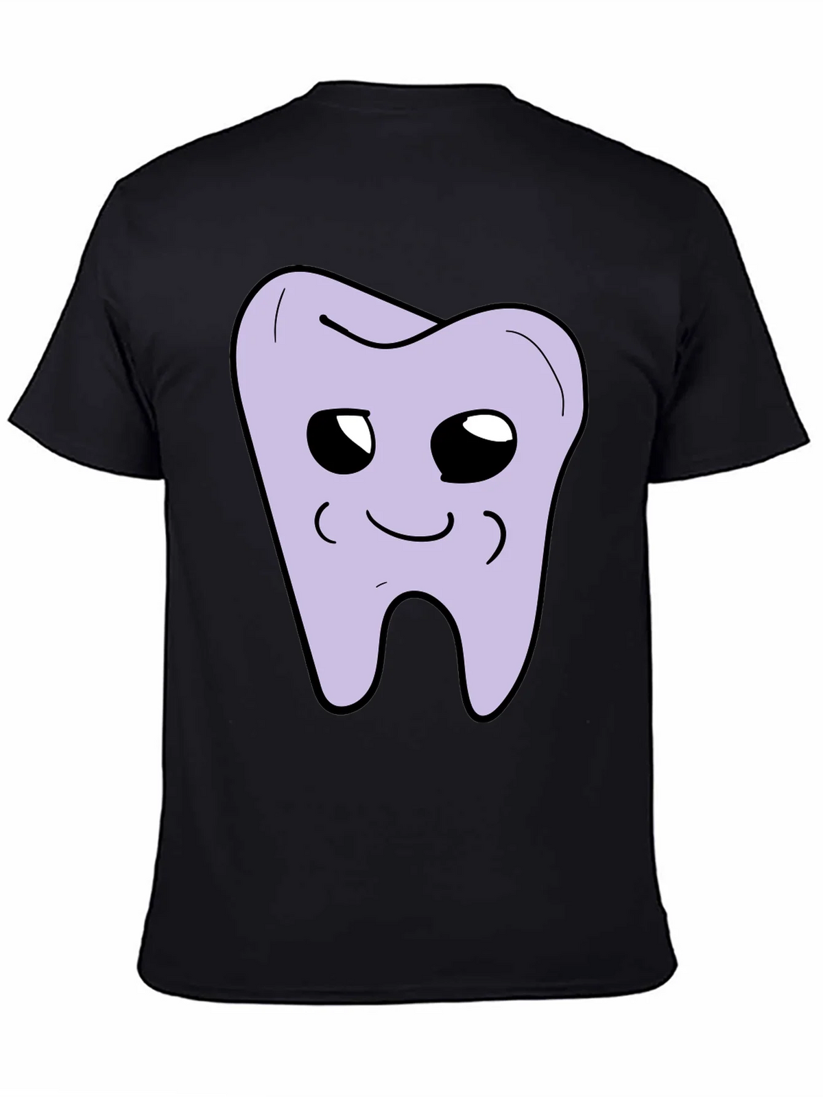 Cute Tooth Graphic Black T-Shirt product image 3