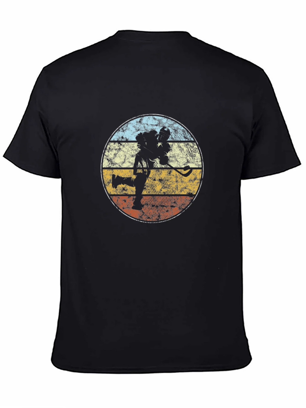 Lacrosse Player Retro Graphic T-Shirt product image 4