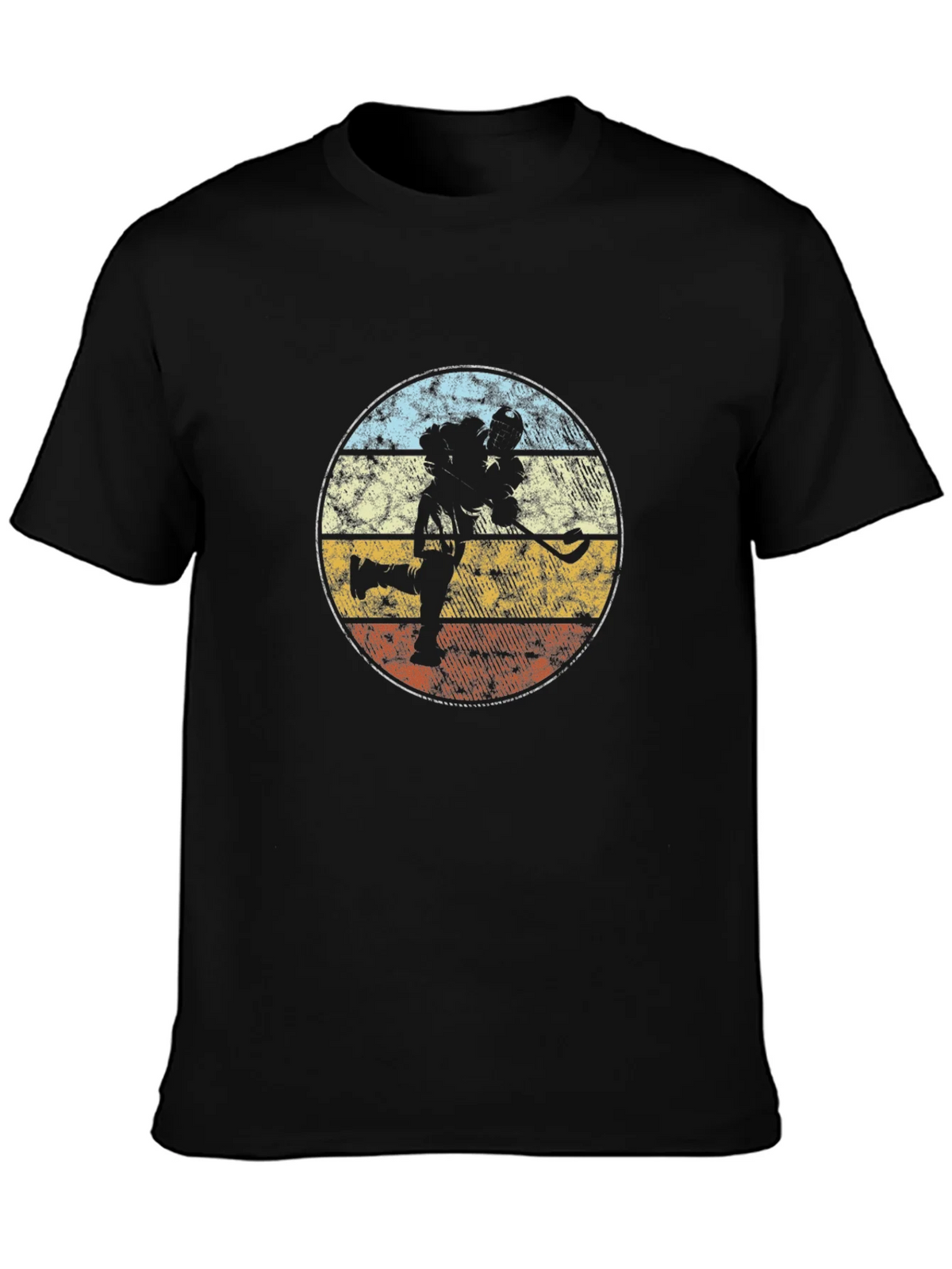 Lacrosse Player Retro Graphic T-Shirt product image 3