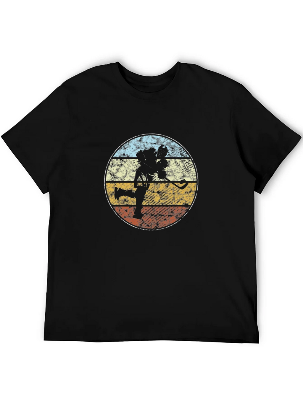 Lacrosse Player Retro Graphic T-Shirt product image 5