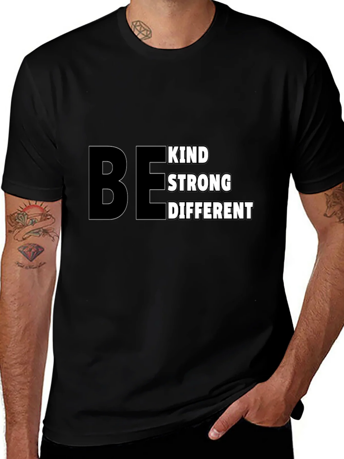 Be Kind Strong Different Black T-Shirt product image 1