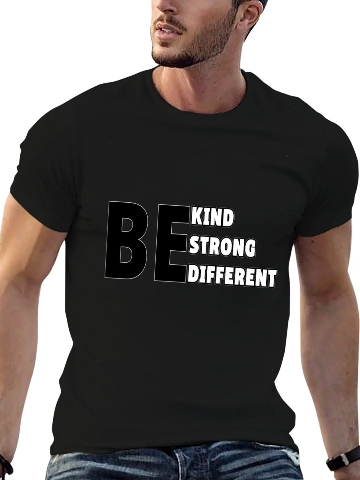 Be Kind Strong Different Black T-Shirt product image 4