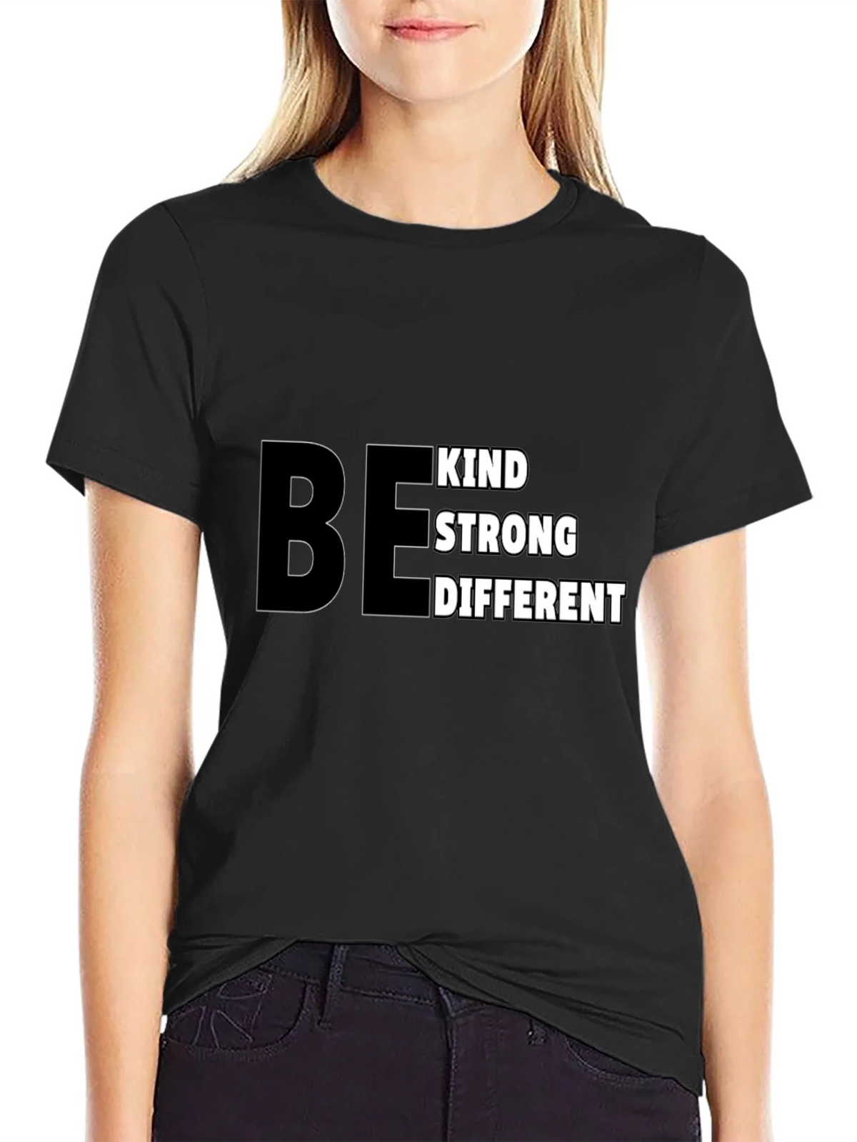 Be Kind Strong Different Black T-Shirt product image 2