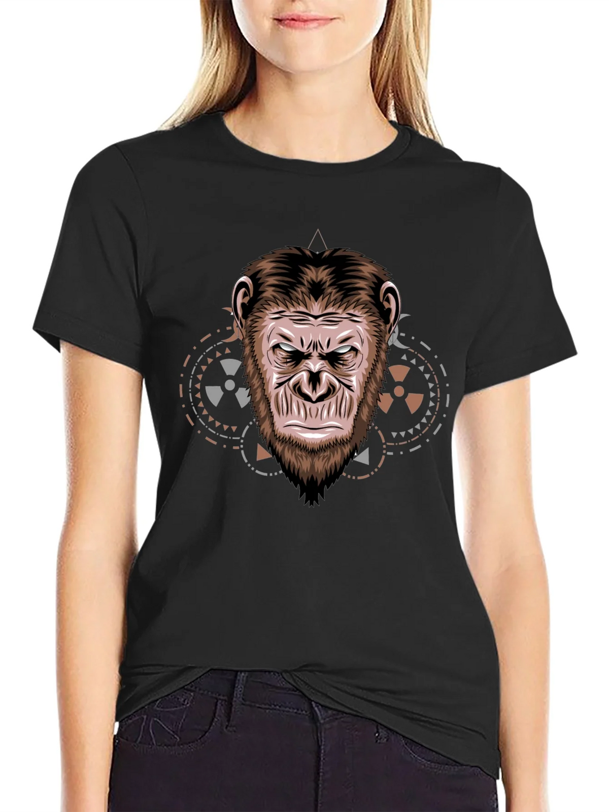 Ape Face Graphic T-Shirt - Cool Animal Design product image 2
