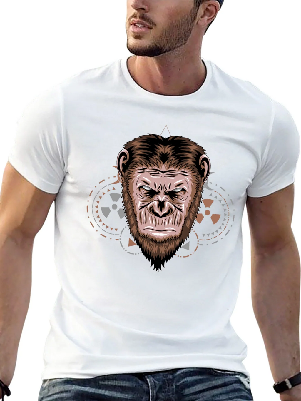 Ape Face Graphic T-Shirt - Cool Animal Design product image 12