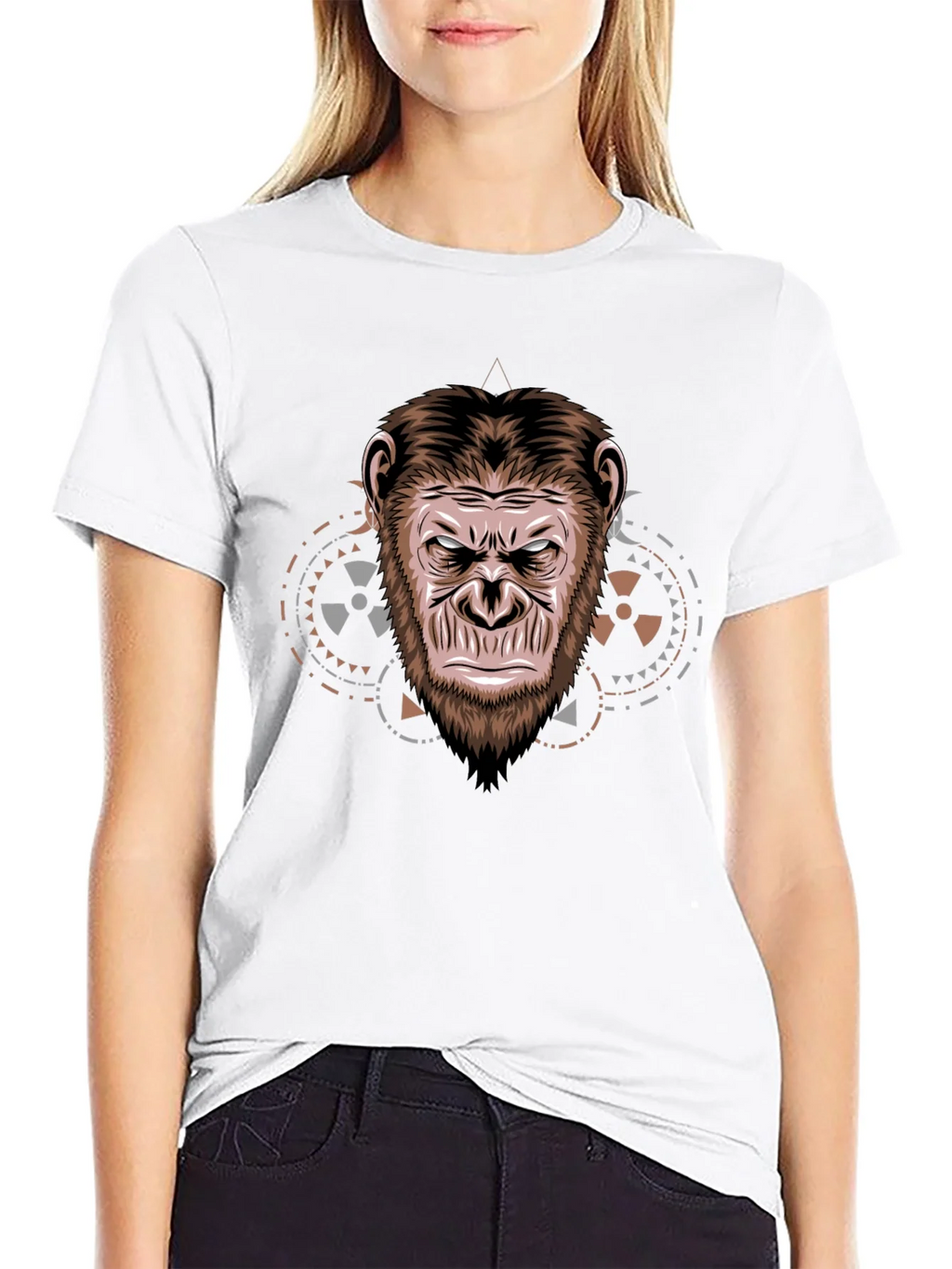 Ape Face Graphic T-Shirt - Cool Animal Design product image 8