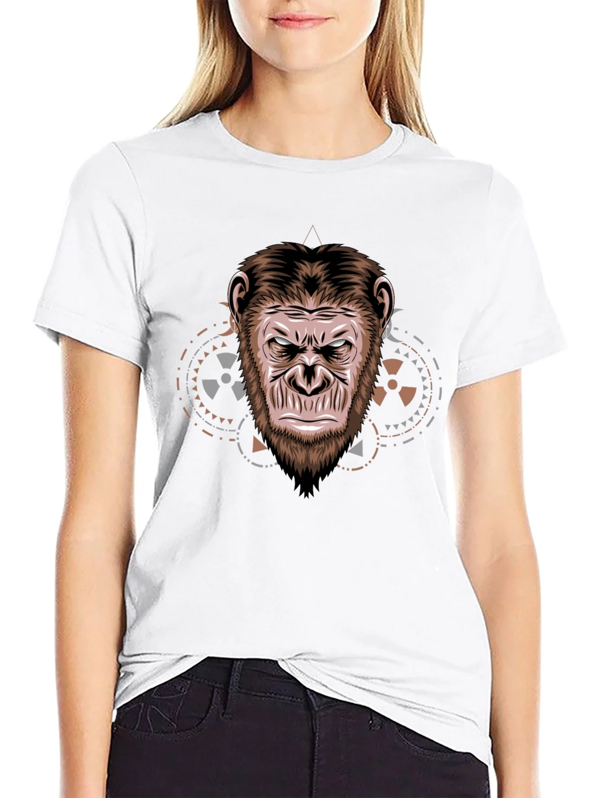 Ape Face Graphic T-Shirt - Cool Animal Design product image 8