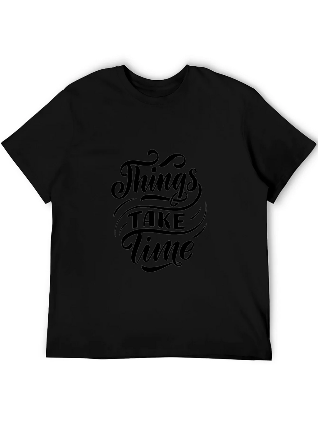 Things Take Time Black Graphic Tee product image 5