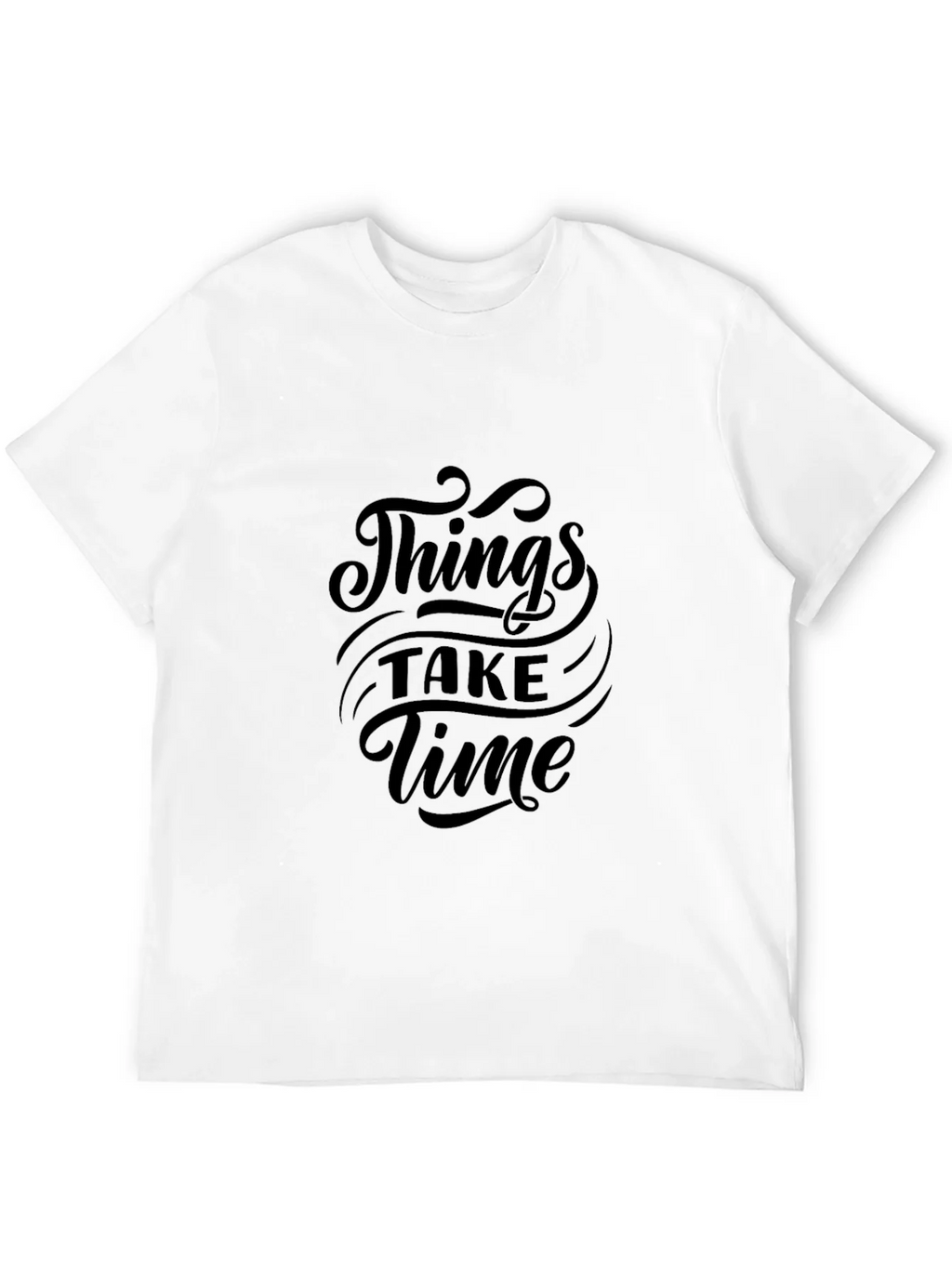 Things Take Time Black Graphic Tee product image 11