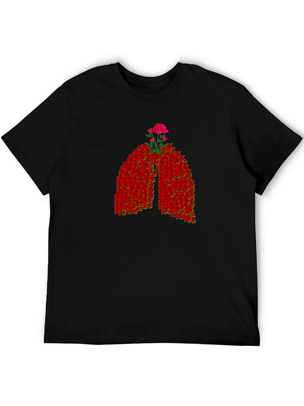 Floral Lungs Graphic Tee - Black product image 4