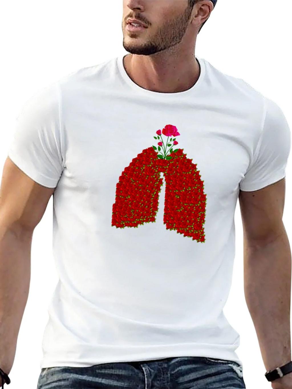 Floral Lungs Graphic Tee - Black product image 11