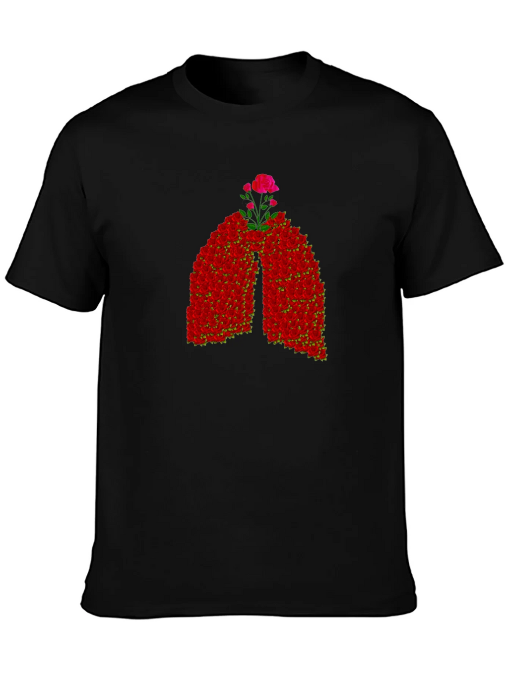 Floral Lungs Graphic Tee - Black product image 2