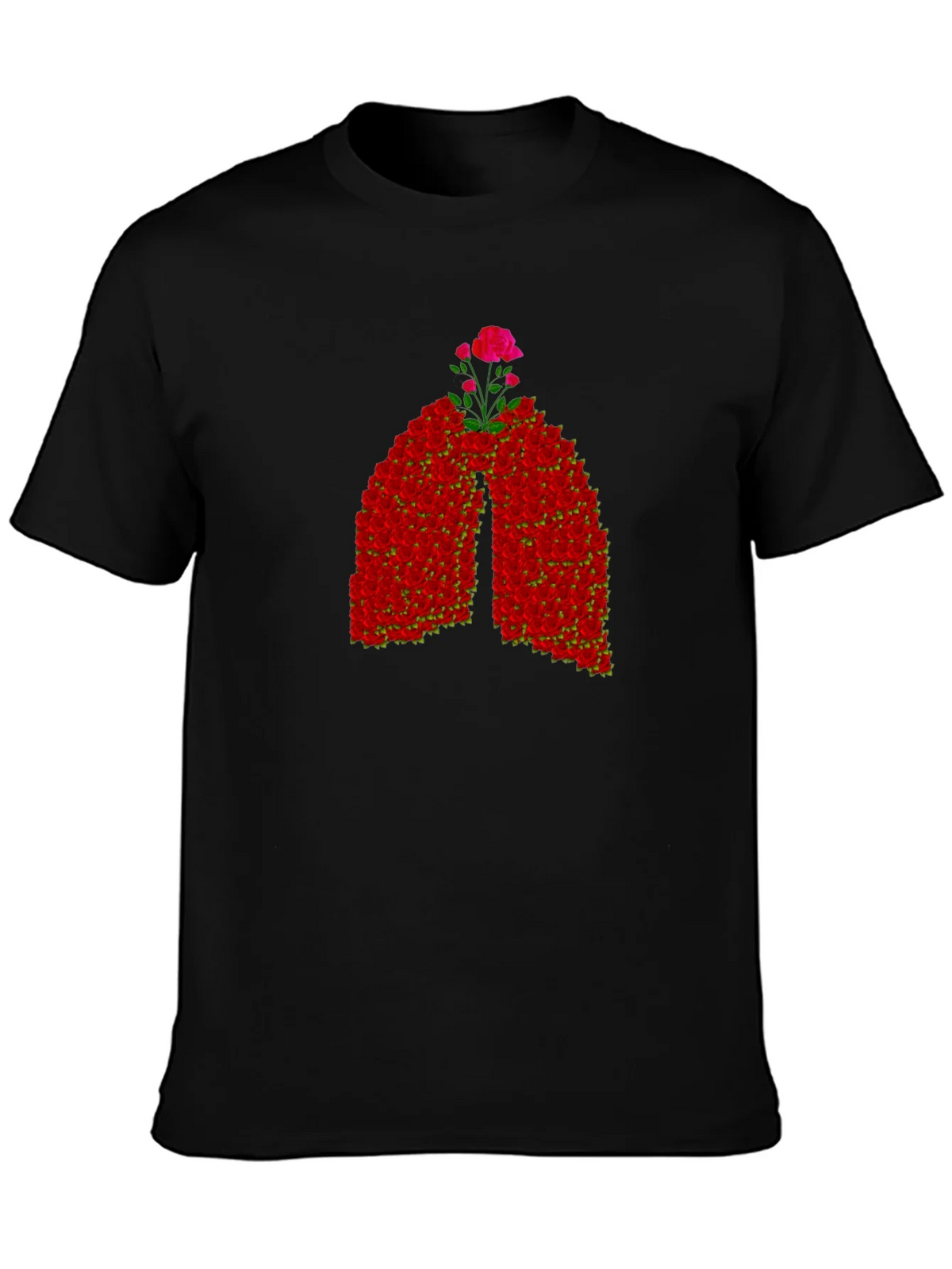 Floral Lungs Graphic Tee - Black product image 2