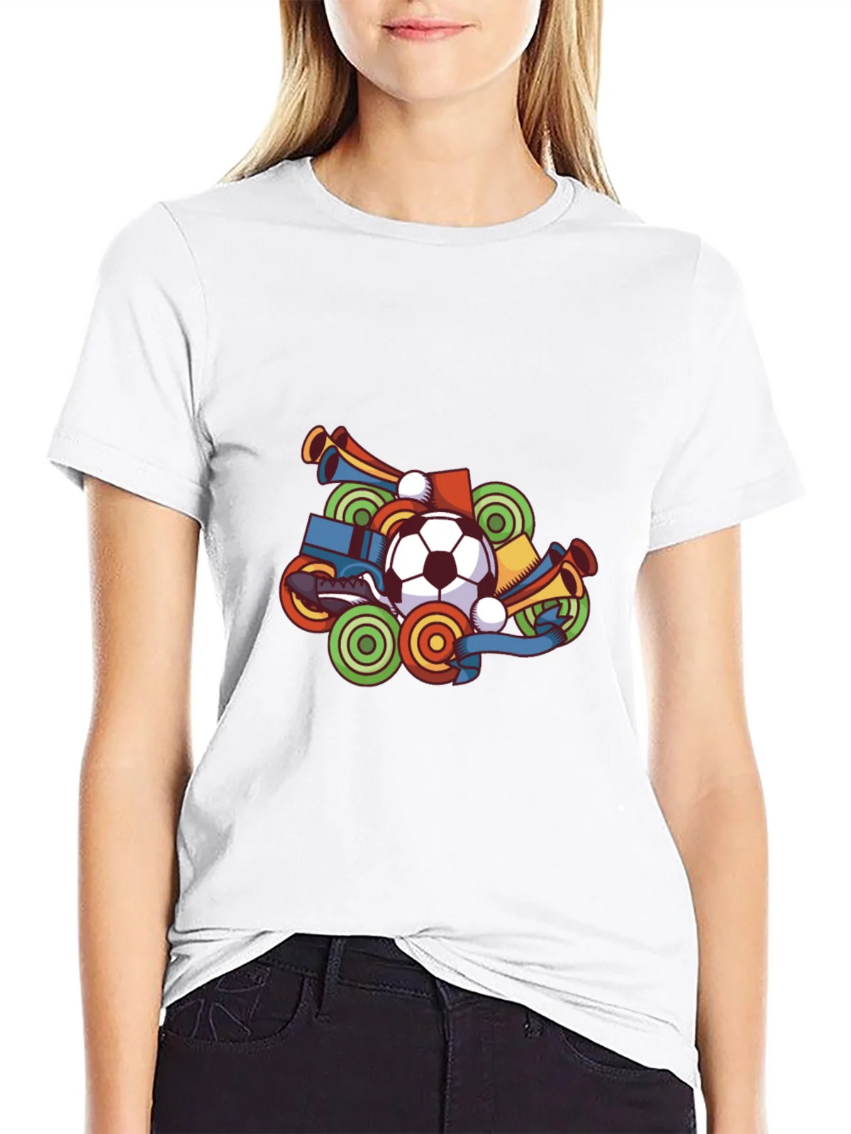 Soccer Fan T-Shirt - Black Graphic Tee product image 5