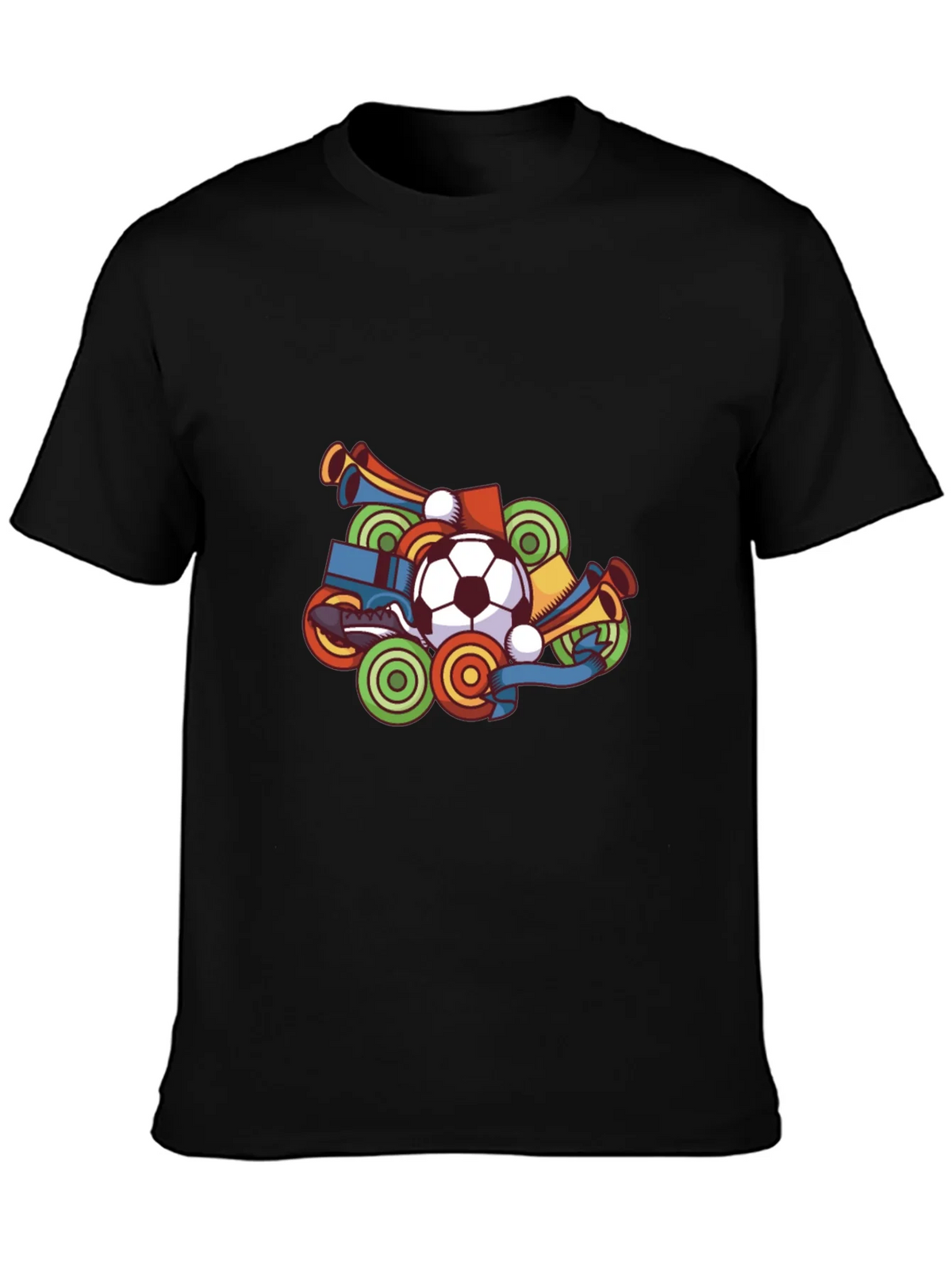 Soccer Fan T-Shirt - Black Graphic Tee product image 2