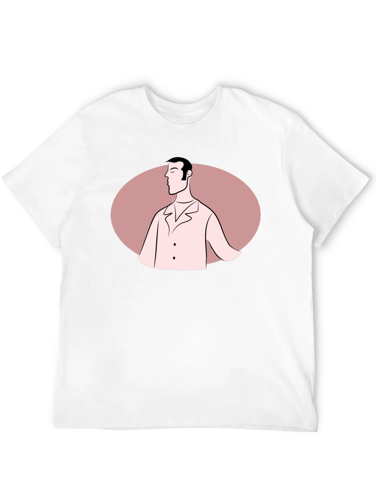Retro Man Graphic Tee - Black Cotton Blend T-Shirt product image 9
