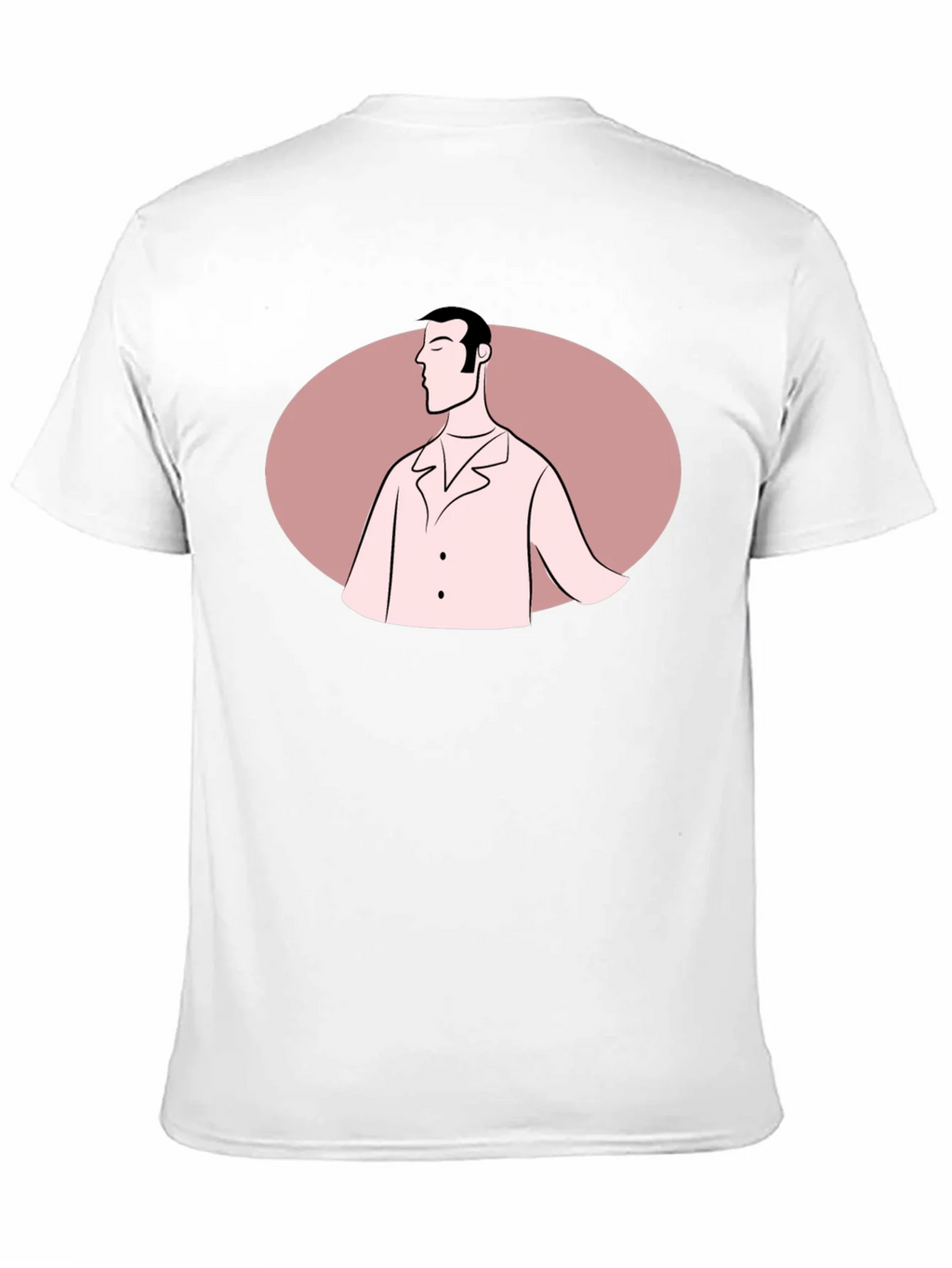Retro Man Graphic Tee - Black Cotton Blend T-Shirt product image 8