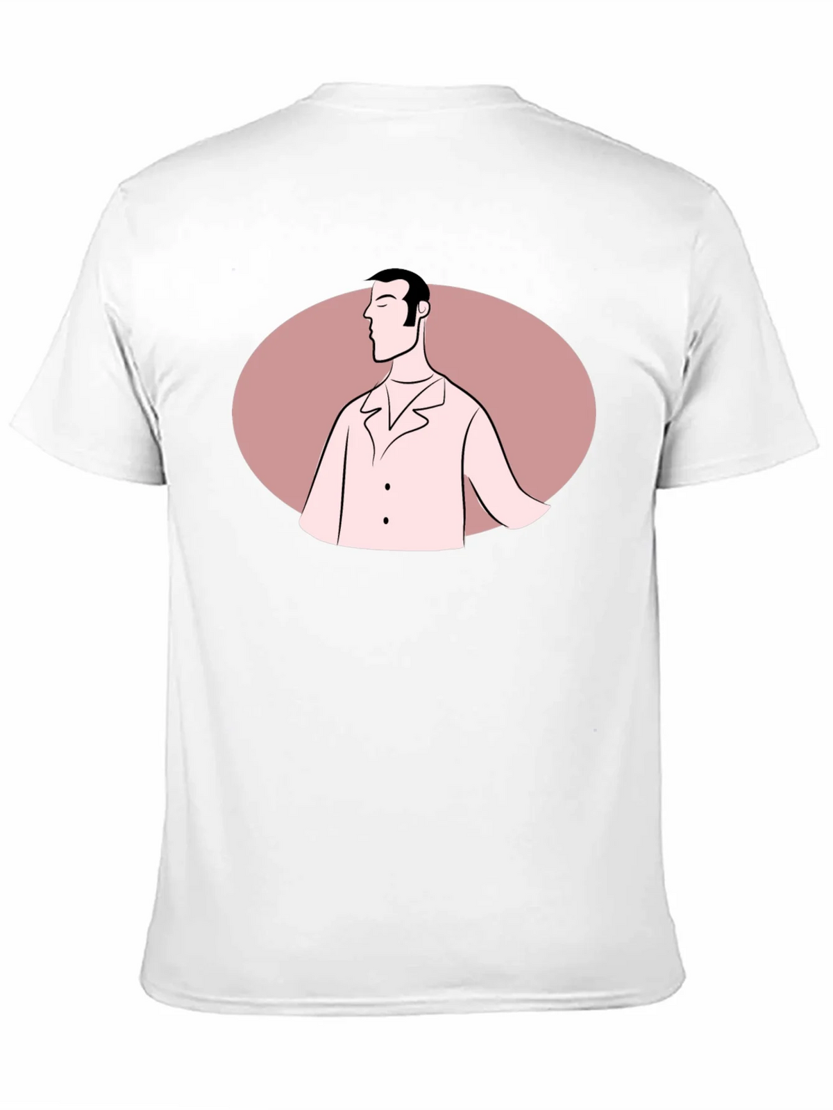 Retro Man Graphic Tee - Black Cotton Blend T-Shirt product image 8