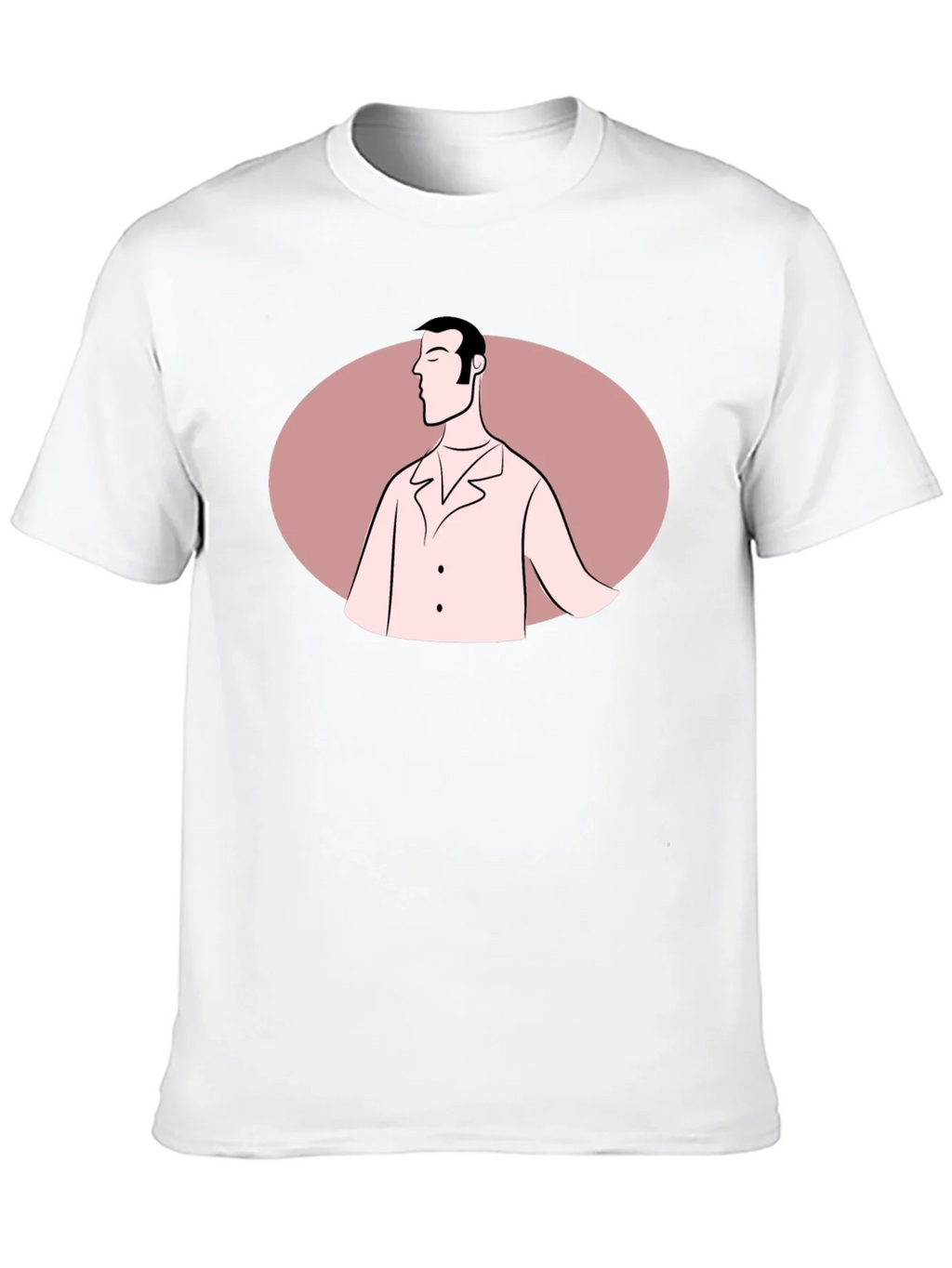 Retro Man Graphic Tee - Black Cotton Blend T-Shirt product image 7