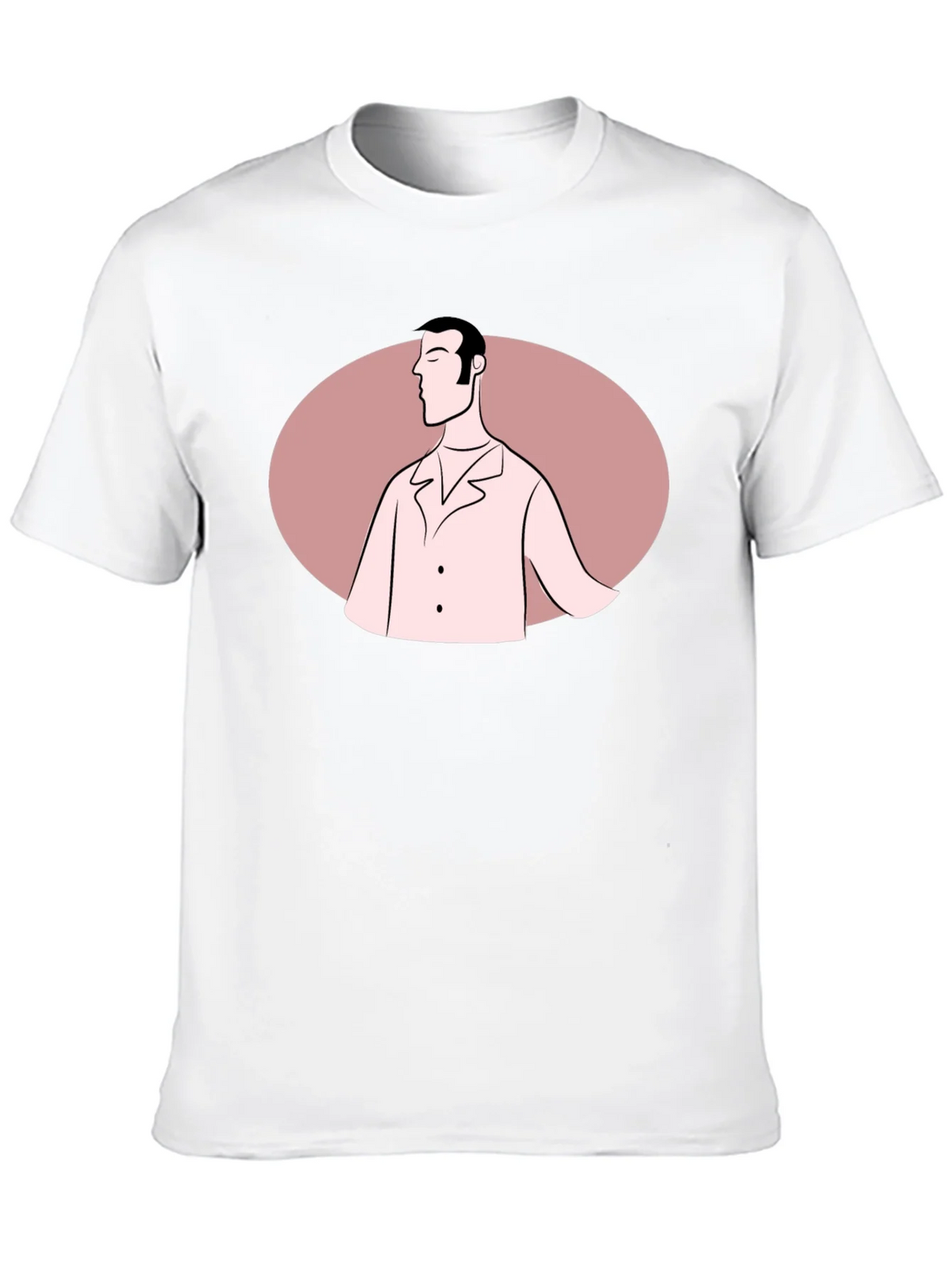 Retro Man Graphic Tee - Black Cotton Blend T-Shirt product image 7