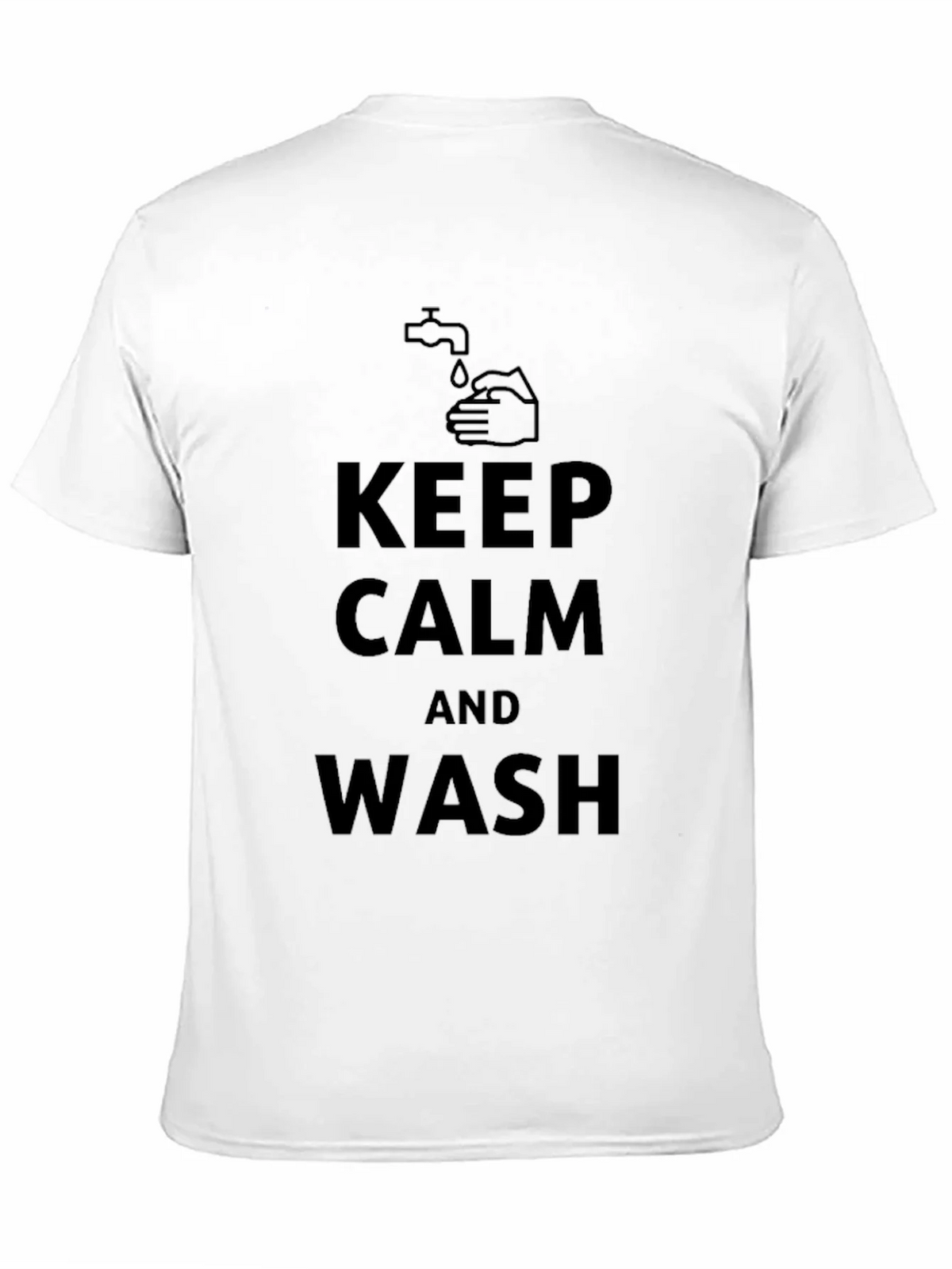 Keep Calm & Wash Black Cotton Tee product image 8