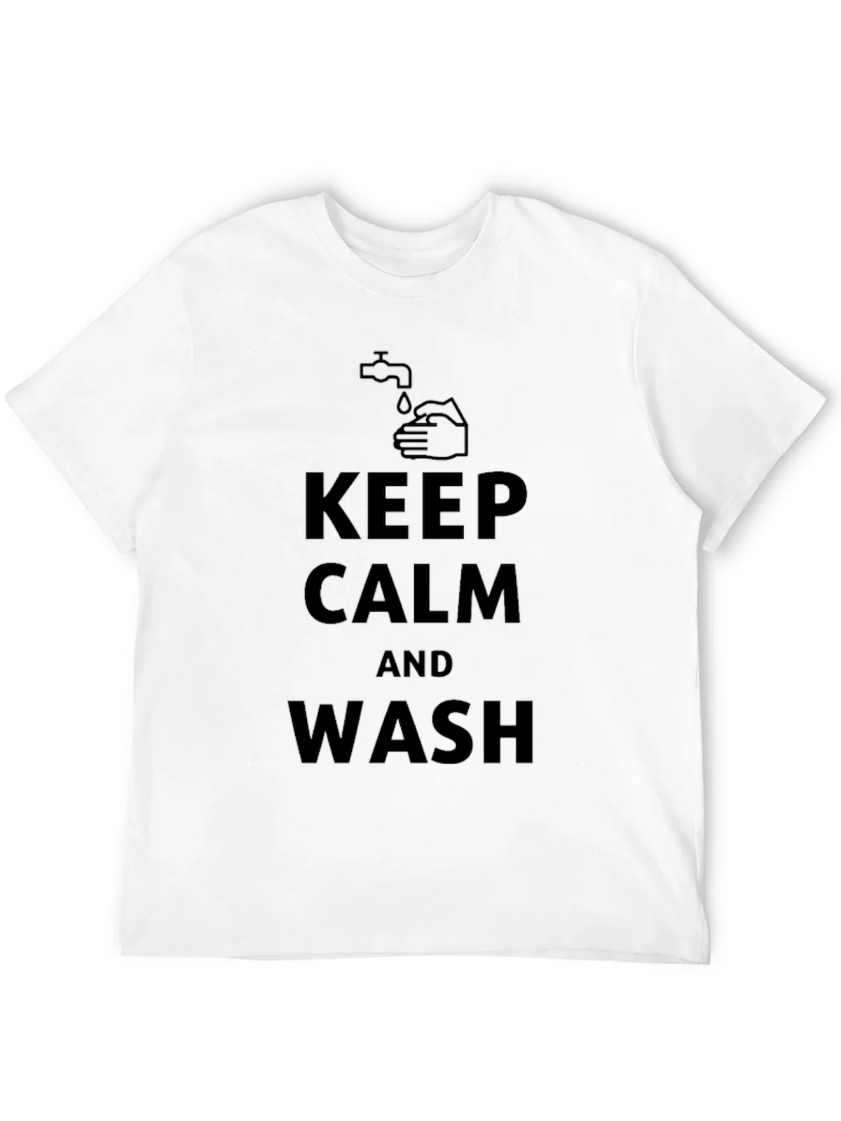 Keep Calm & Wash Black Cotton Tee product image 9