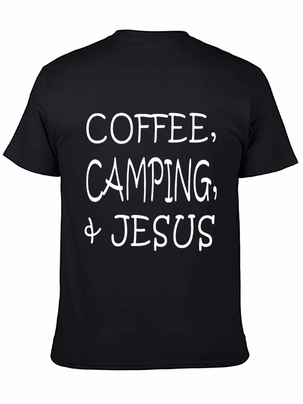 Coffee Camping & Jesus Black T-Shirt product image 4