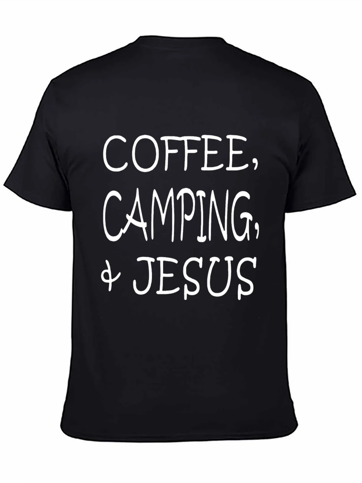 Coffee Camping & Jesus Black T-Shirt product image 4