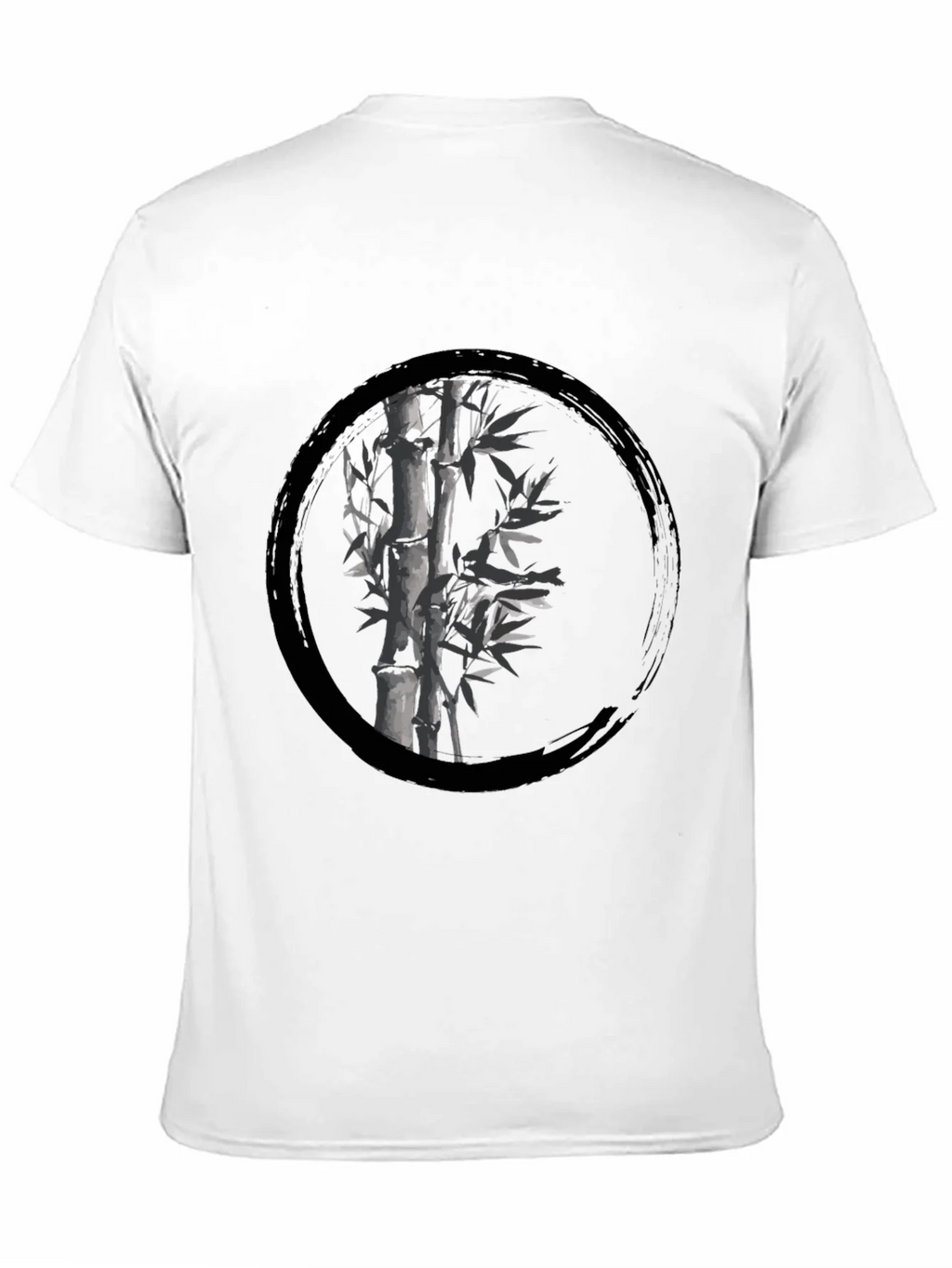 Zen Bamboo Circle Black T-Shirt product image 10