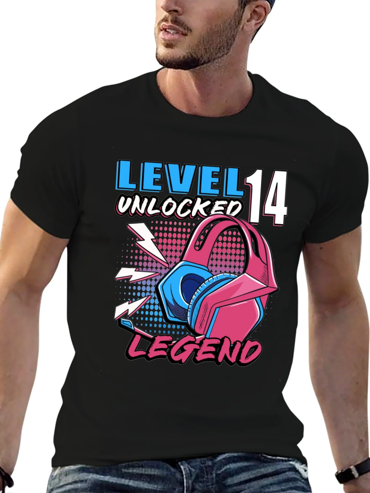 Level 14 Unlocked Gaming Legend T-Shirt product image 6