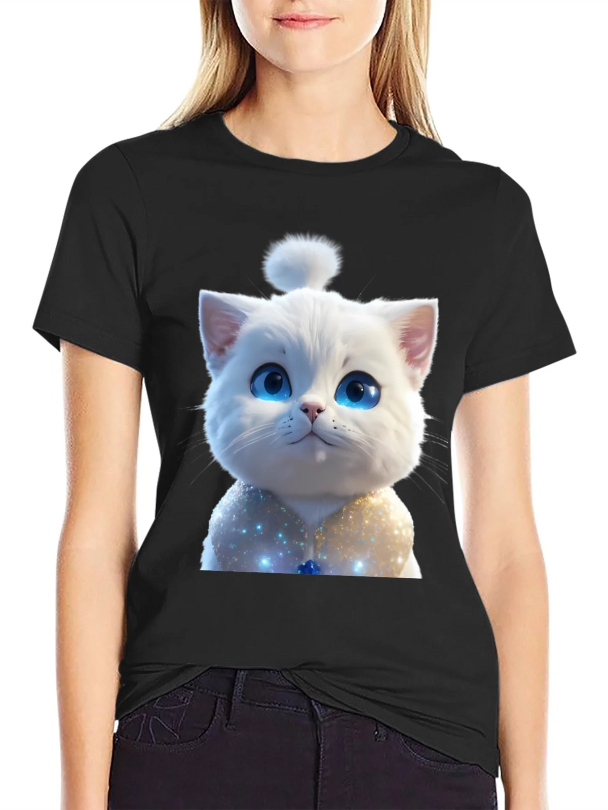 Cute Cat Graphic Tee - Soft & Stylish product image 2