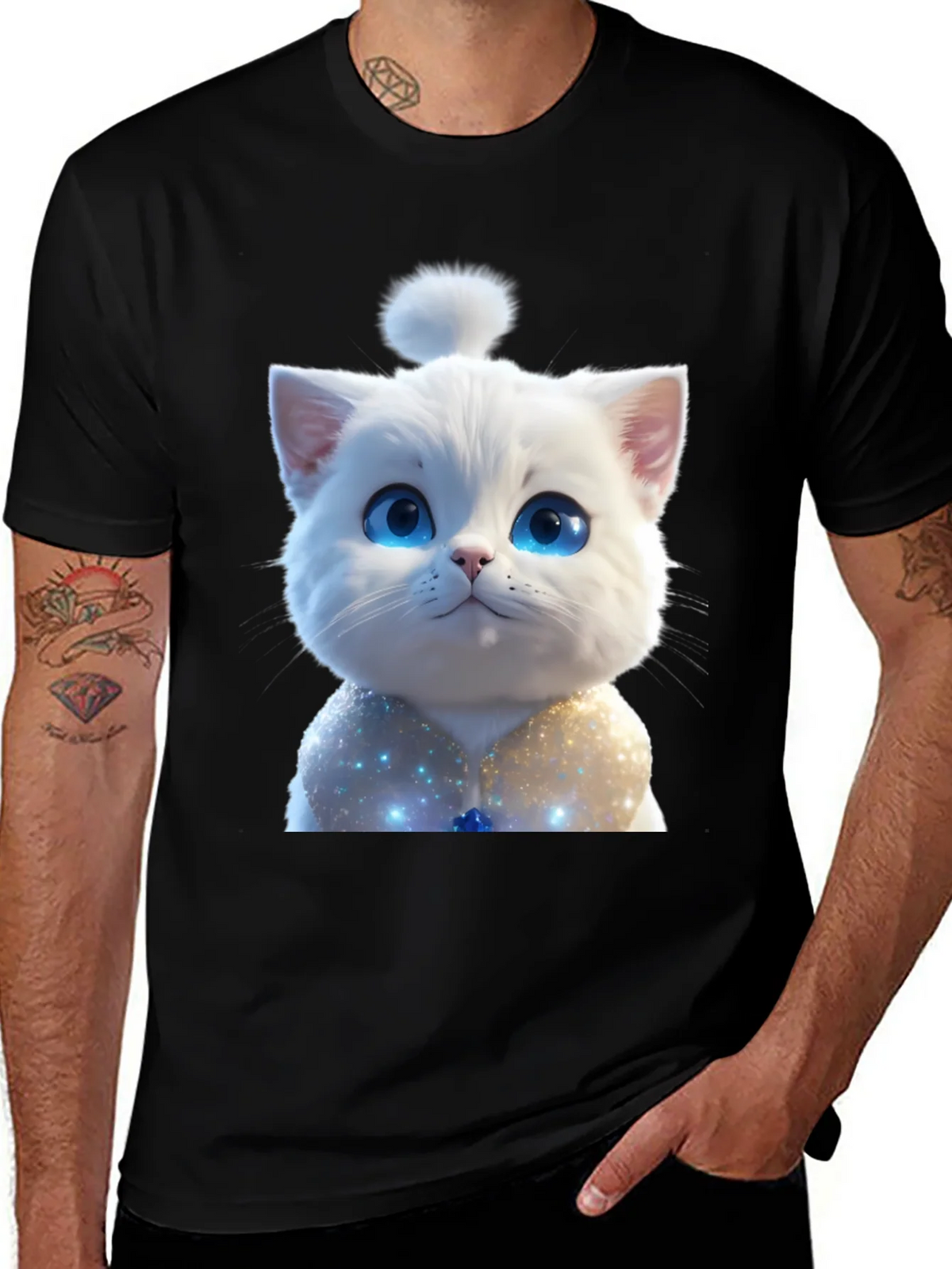 Cute Cat Graphic Tee - Soft & Stylish product image 1