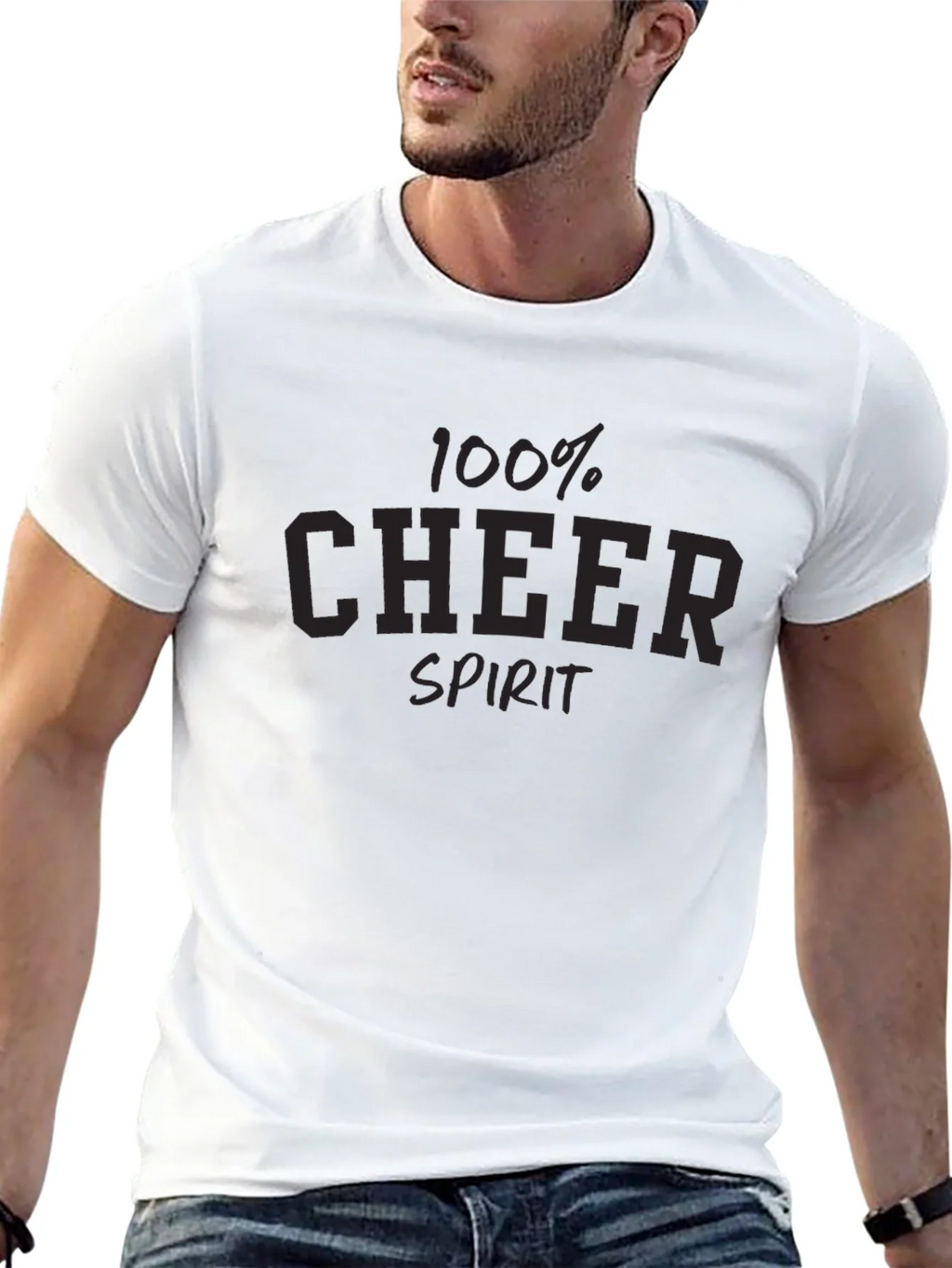 100% Cheer Spirit Graphic Tee - Black product image 12
