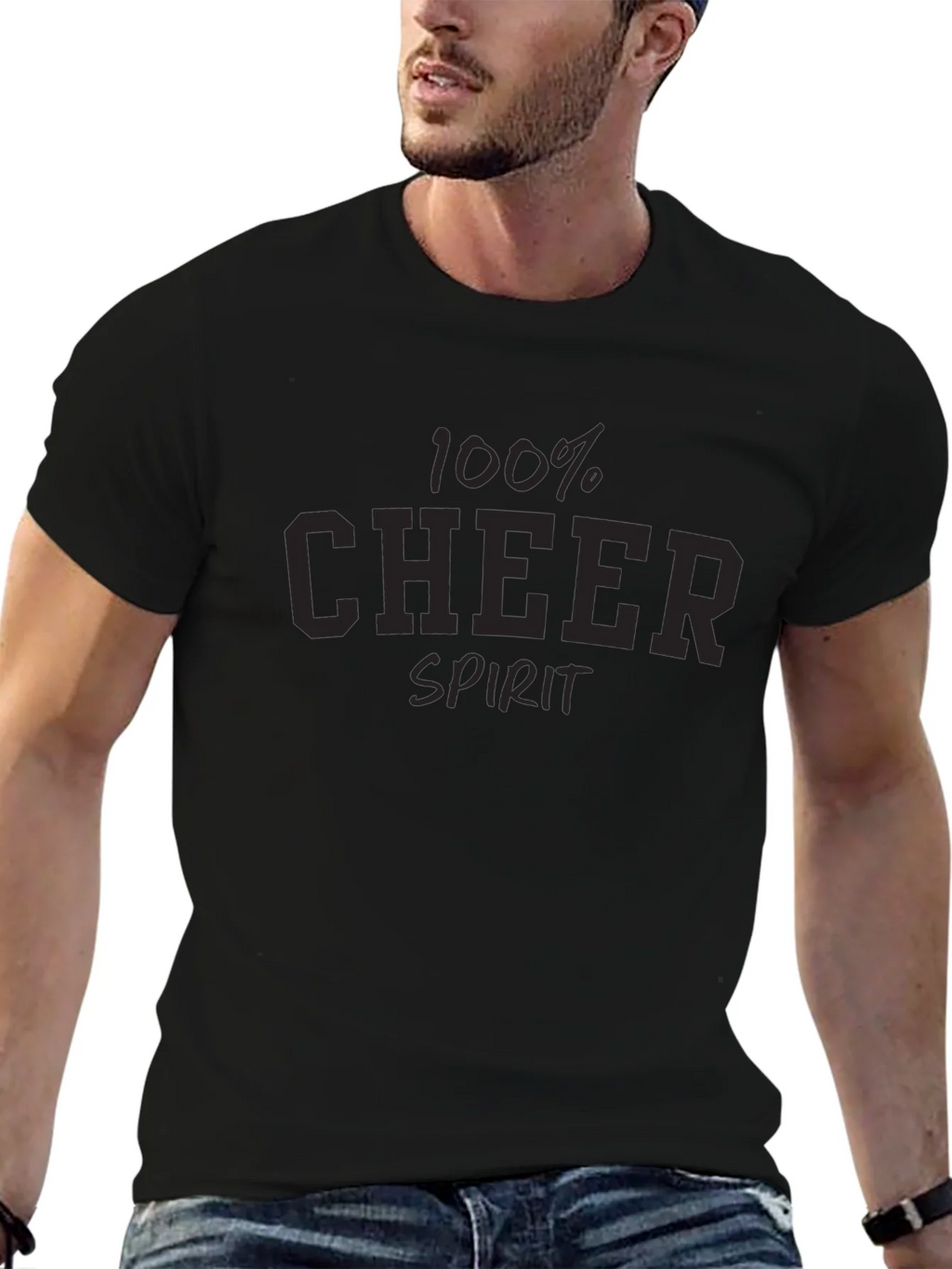 100% Cheer Spirit Graphic Tee - Black product image 6