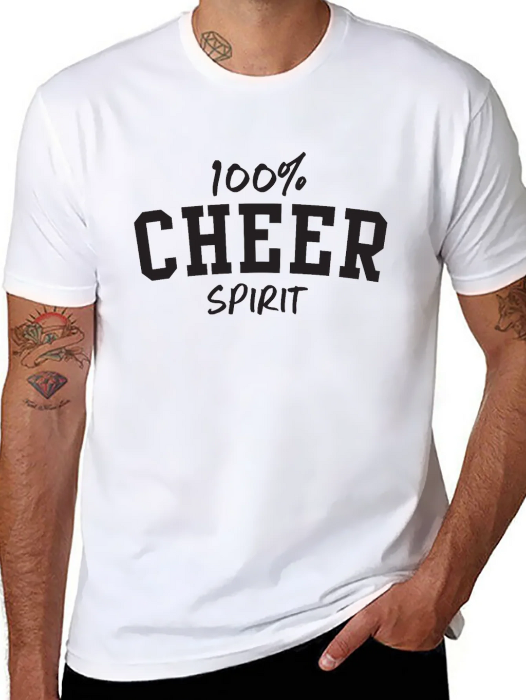 100% Cheer Spirit Graphic Tee - Black product image 7