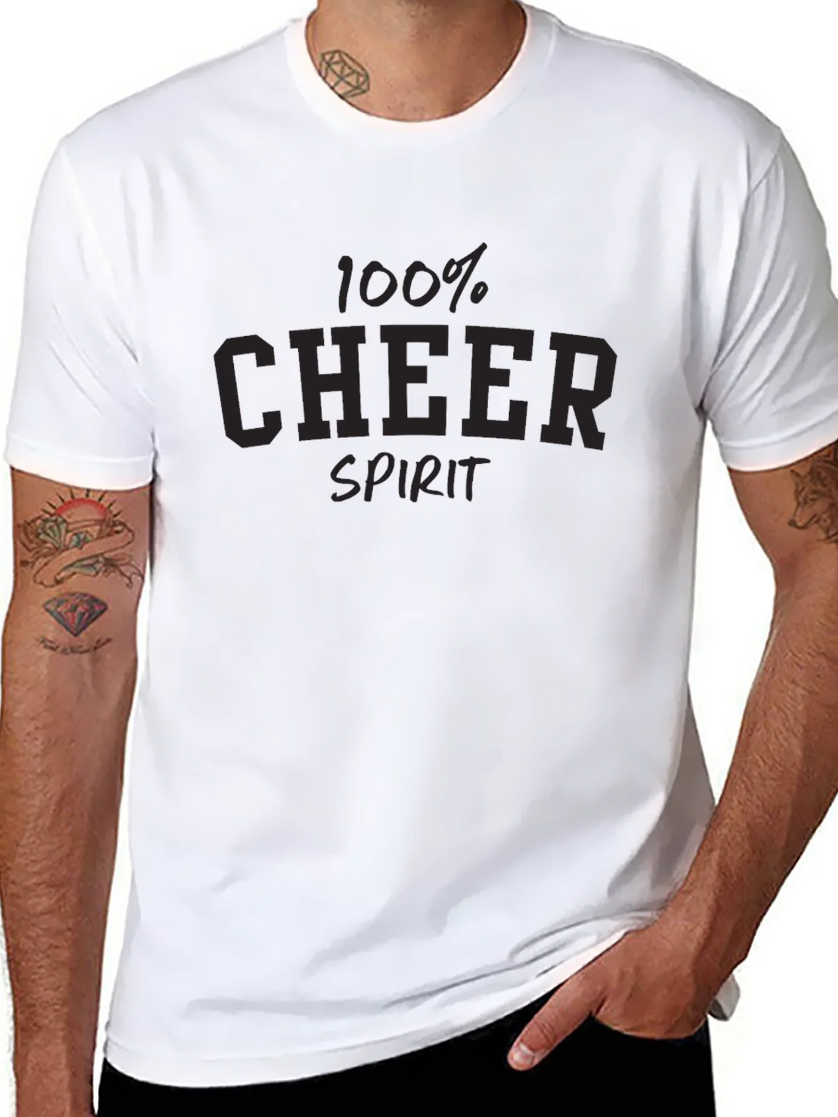 100% Cheer Spirit Graphic Tee - Black product image 7