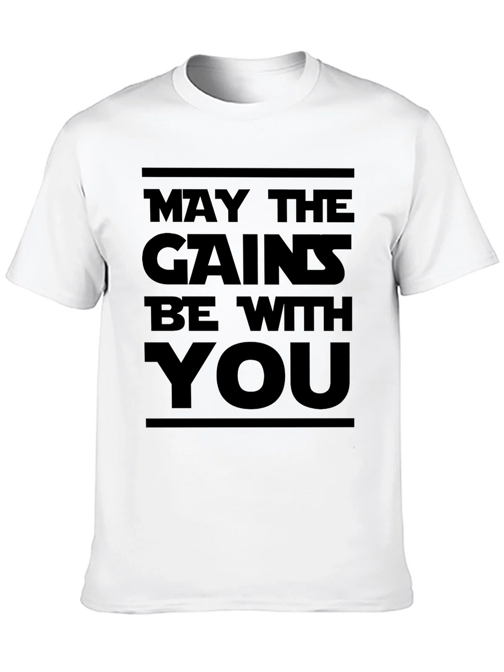 May the Gains Be With You - Black Graphic Tee product image 9