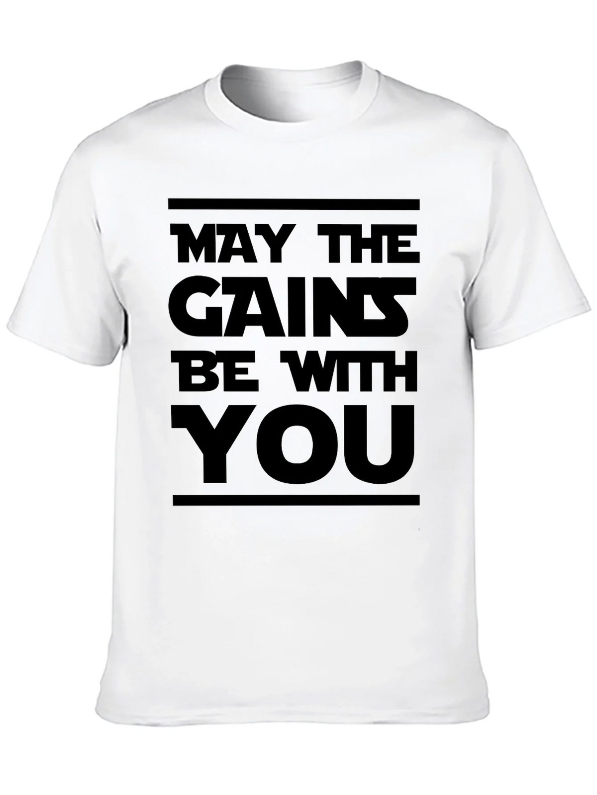 May the Gains Be With You - Black Graphic Tee product image 9