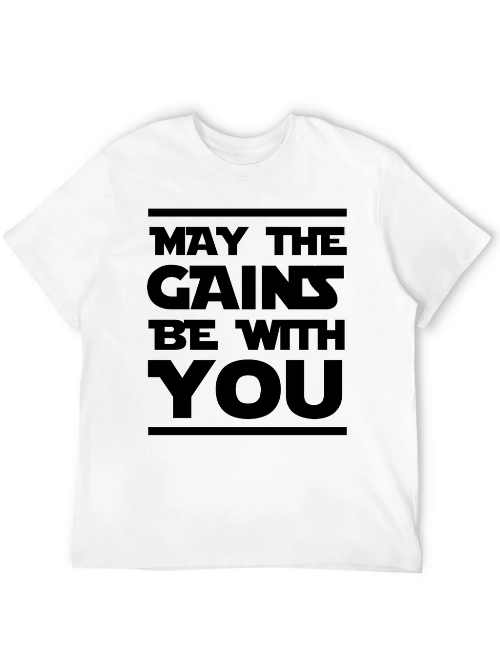 May the Gains Be With You - Black Graphic Tee product image 11