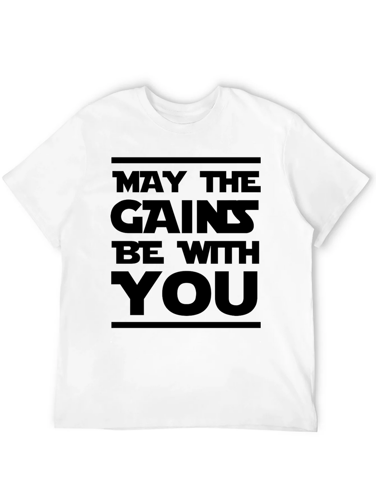 May the Gains Be With You - Black Graphic Tee product image 11